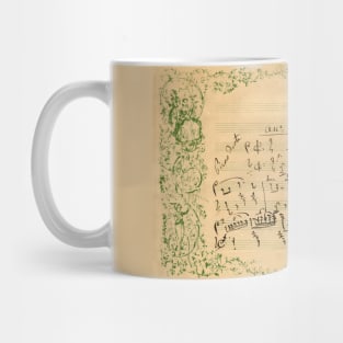 Rossini | Postcard with original handwritten score by Gioachino Rossini Mug